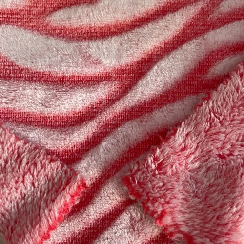 Burnout Coral Fleece Fabric