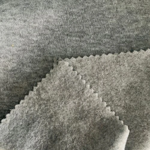 100% Polyester Spun Inside Fleece Fabric
