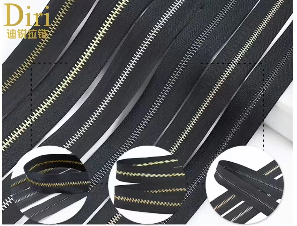 5# Metal Zipper long chian By The Meter Garment Shoes Decorative Zippers for Sewing Bag Clothes