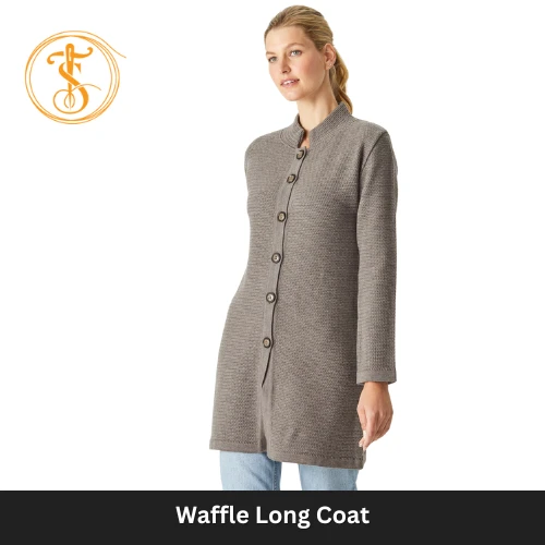 Premium Waffle Knit Hooded Coat
