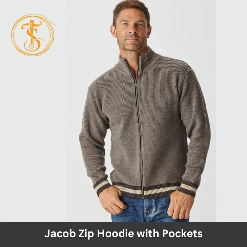 Men's Merino Wool Zip-Up Cardigan
