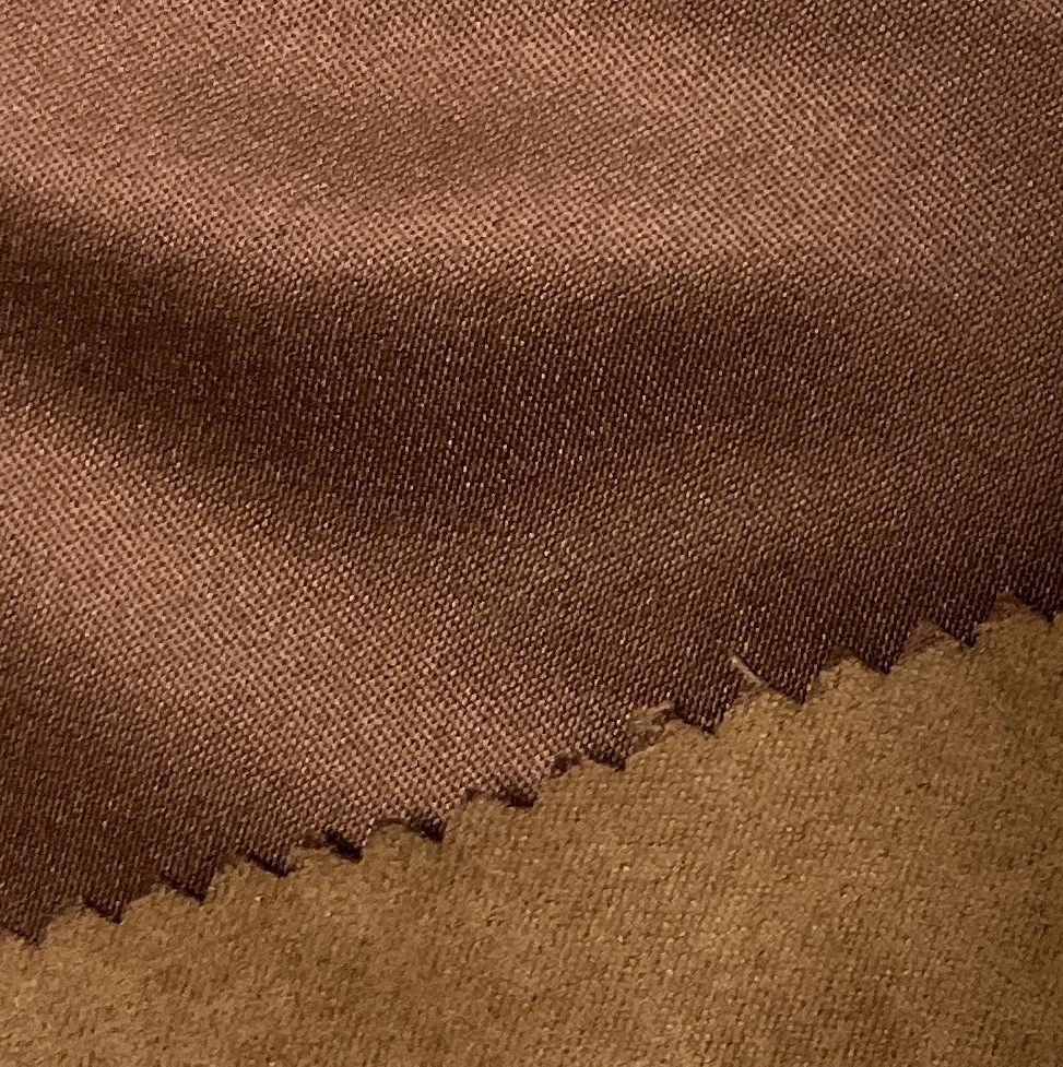100% Polyester Suede Fabric Brown